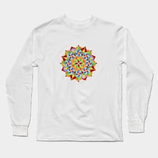 Manchester Mandala on Pink Long Sleeve T-Shirt